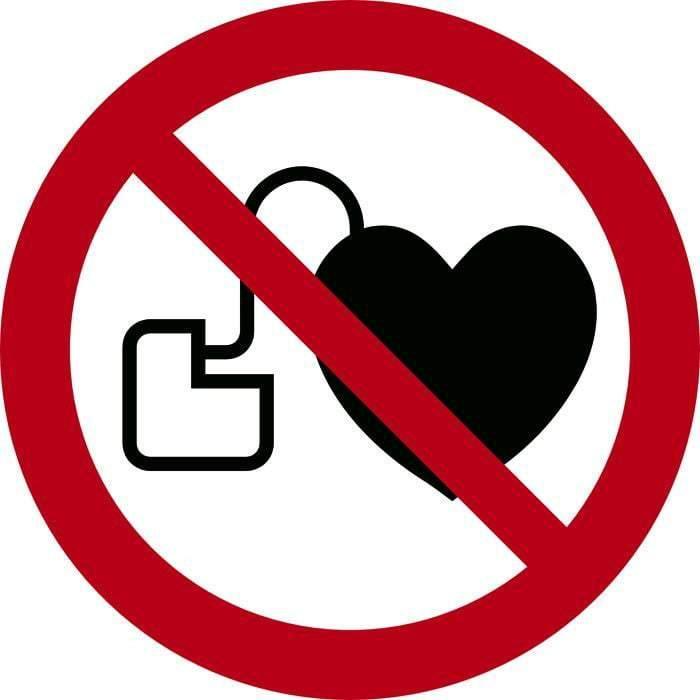 Forbudsskilt, Pacemakere forbudt - Backner ApS