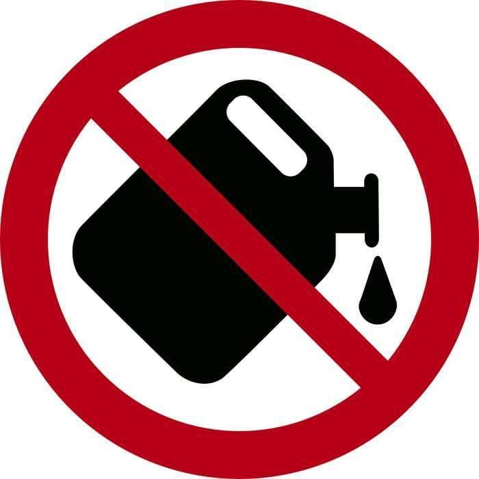 Forbudsskilt, Benzinpåfyld forbudt - Backner ApS