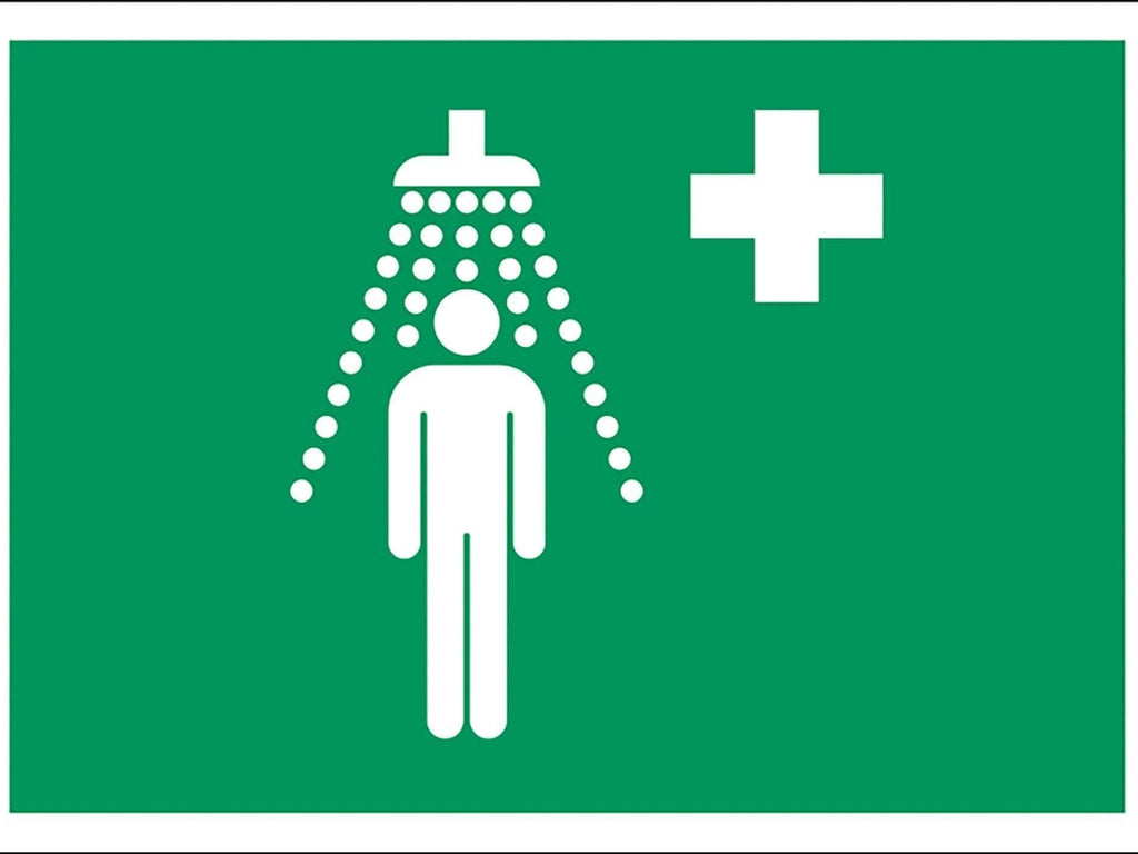 Henv. skilt, Nødbrus & førstehjælp - Backner ApS