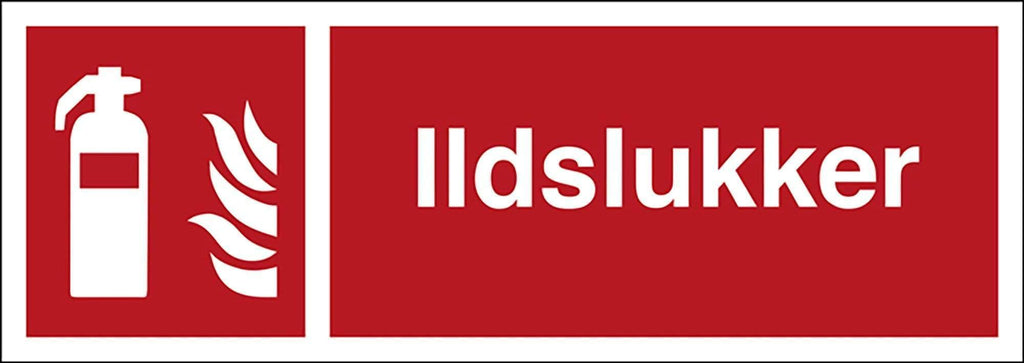 Brandskilt, Ildslukker u/tekst - Backner ApS