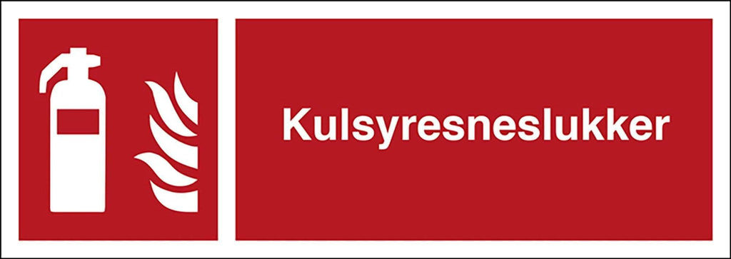 Brandskilt, Kulsyresneslukker, - Backner ApS