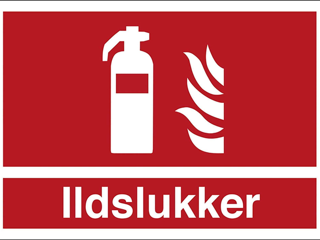 Brandskilt, Ildslukker - Backner ApS