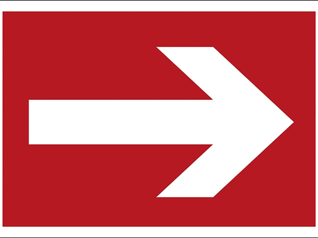 Brandskilt, Pil - Backner ApS