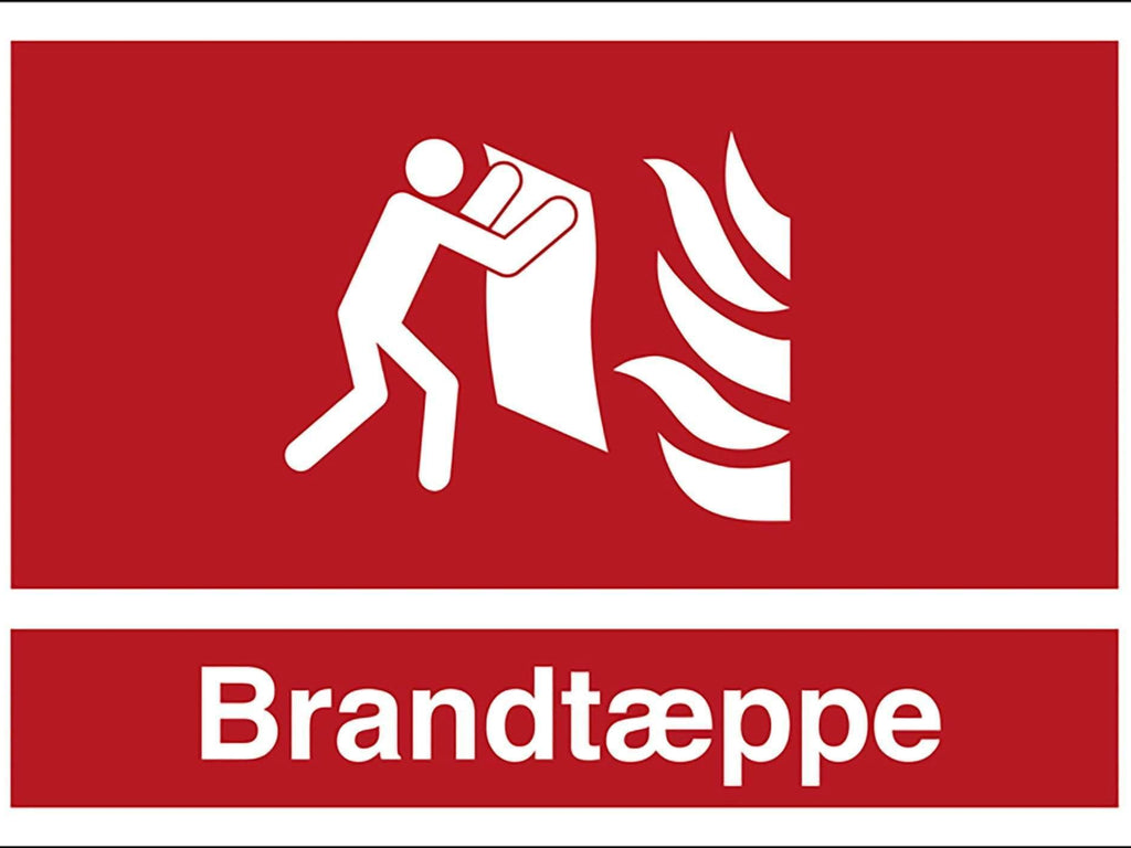 Brandskilt, Brandtæppe, - Backner ApS