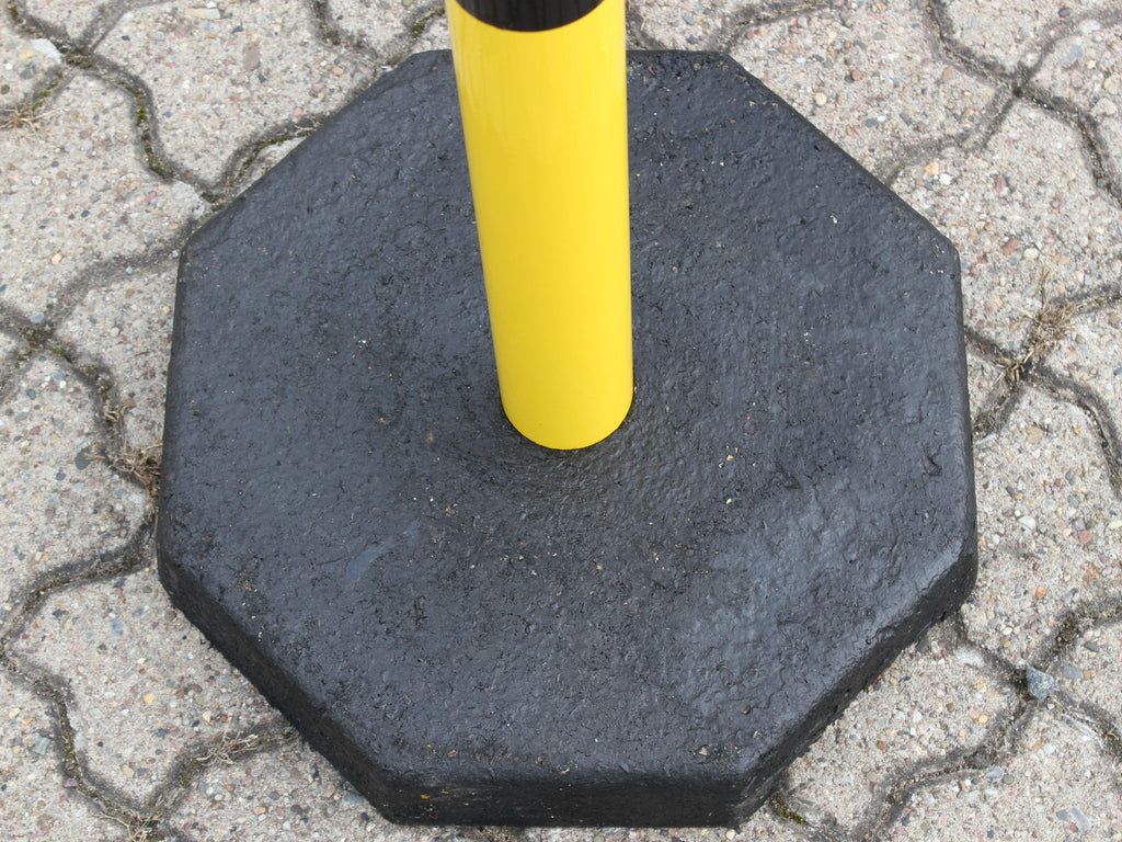 Kædestander, rund, G/s, med fod - Backner ApS