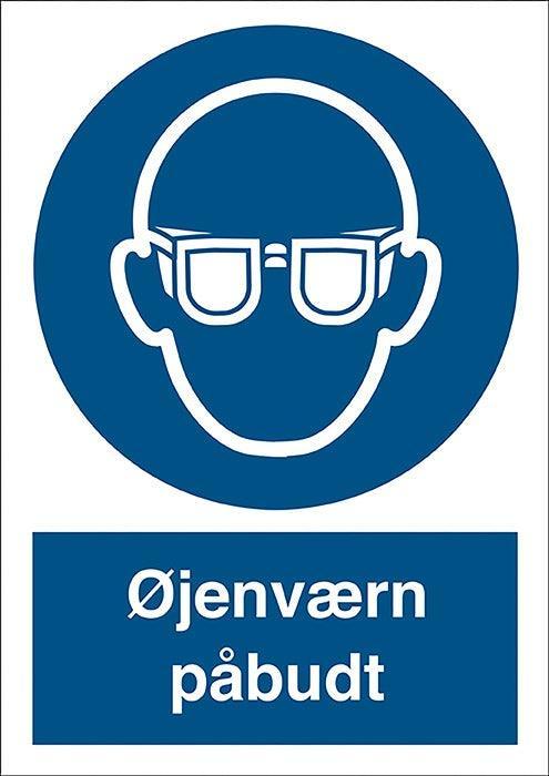 Påbudsskilt, Øjenværn påbudt - Backner ApS