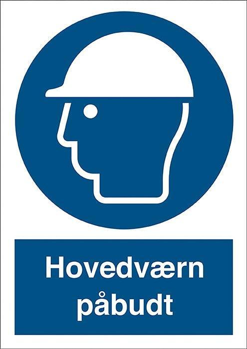Påbudsskilt, Hovedværn påbudt - Backner ApS