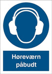 Påbudsskilt, Høreværn påbudt - Backner ApS