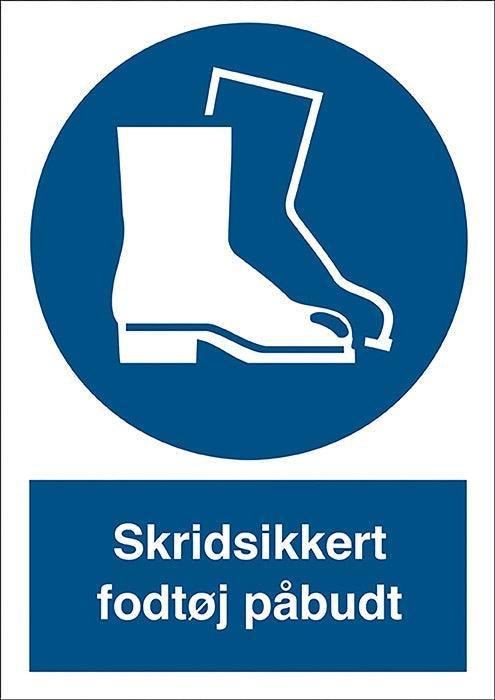 Påbudsskilt, Skridsikkert fodt. påbudt - Backner ApS