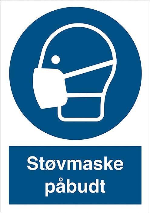 Påbudsskilt, Støvmaske påbudt - Backner ApS