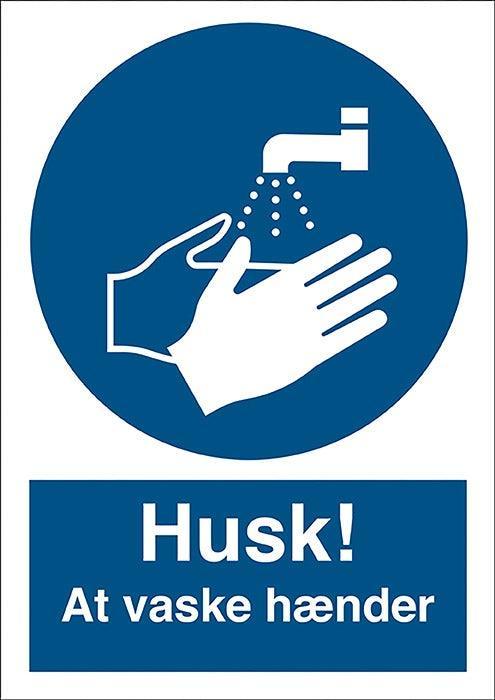 Påbudsskilt, Vask hænder - Backner ApS