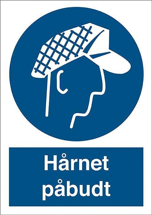 Påbudsskilt, Hårnet påbudt - Backner ApS