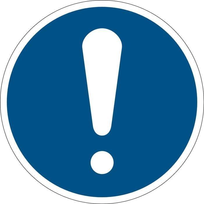 Påbudsskilt, Fare u/tekst - Backner ApS