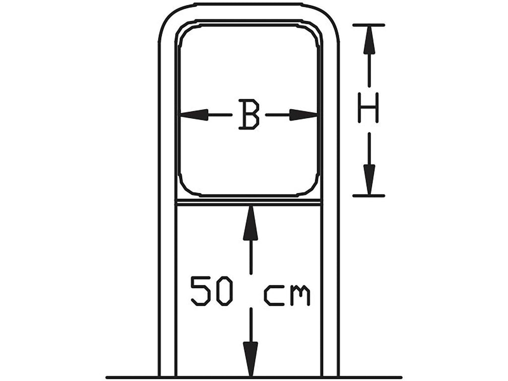 Lav galge 500x500 mm Ø 48 mm - Backner ApS