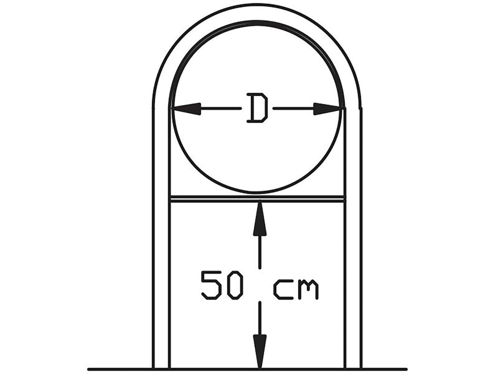 Lav galge for tavle Ø500 mm Ø 48 mm - Backner ApS
