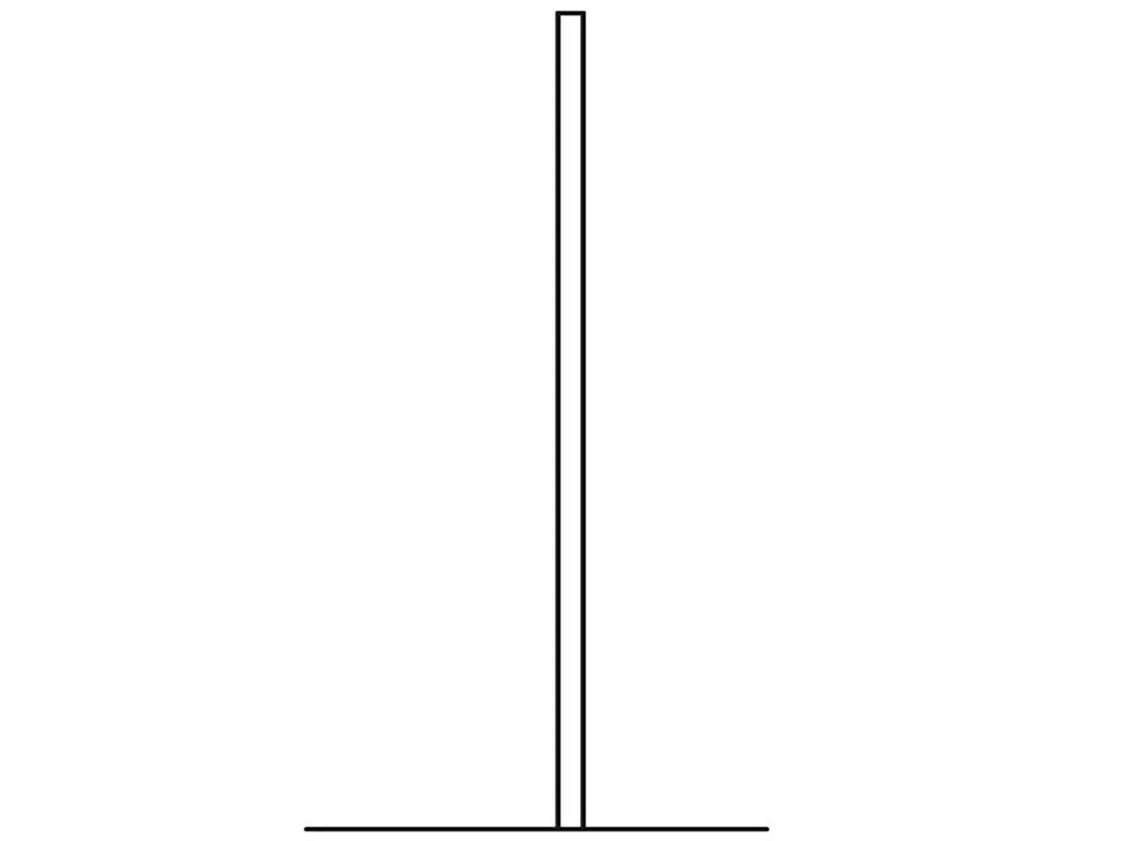 Lige stander - totalhøjde 300 cm Ø60 mm - Backner ApS