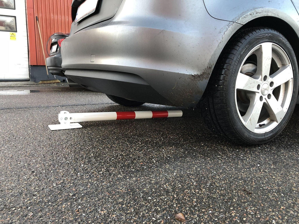 Stolpe nedfældbar 70 x 70 H 1000 Rød/Hvid - Backner ApS