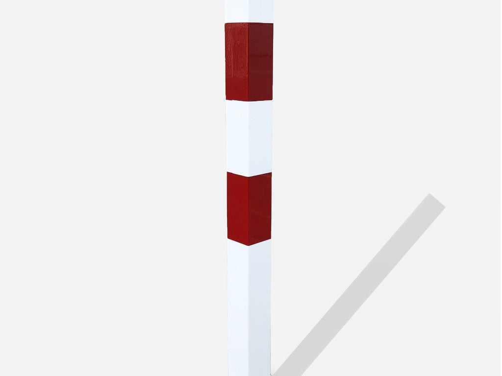 Stolpe nedfældbar 70 x 70 H 1000 Rød/Hvid - Backner ApS