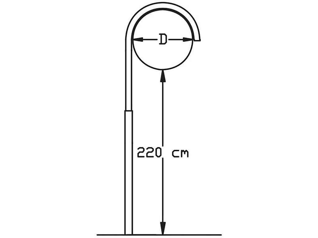 Buet stander Ø500 mm  Ø60 mm - Backner ApS