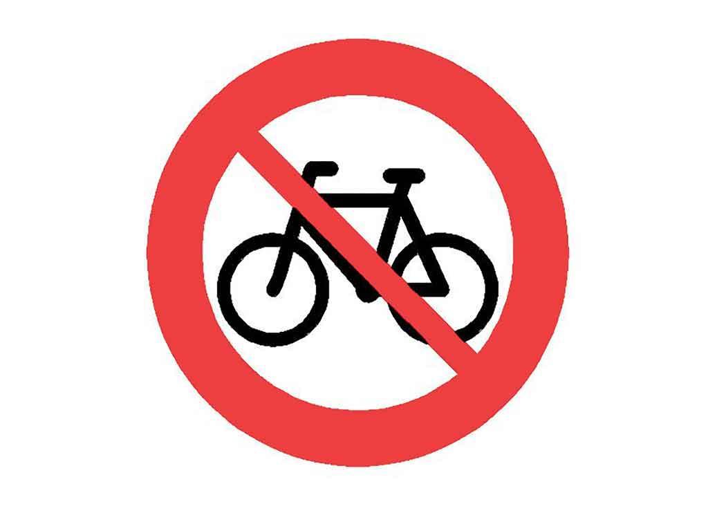 Premark, Cykling forbudt Ø 750 mm - Backner ApS