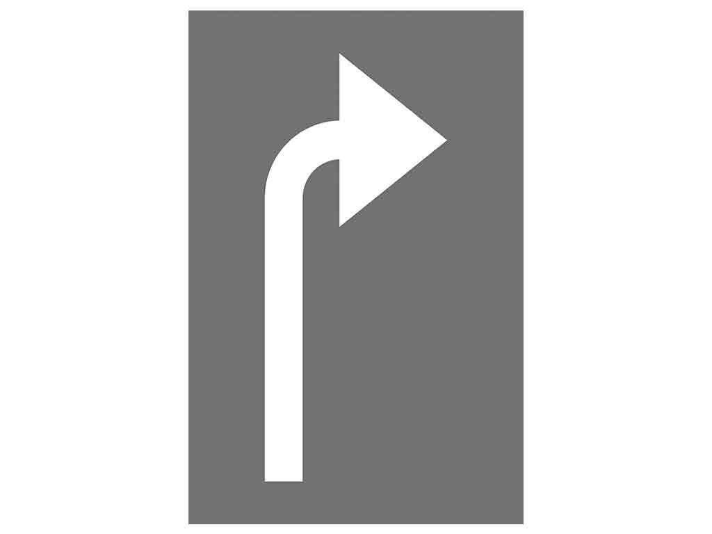 Kunststofskabelon, Dreje pil - Backner ApS