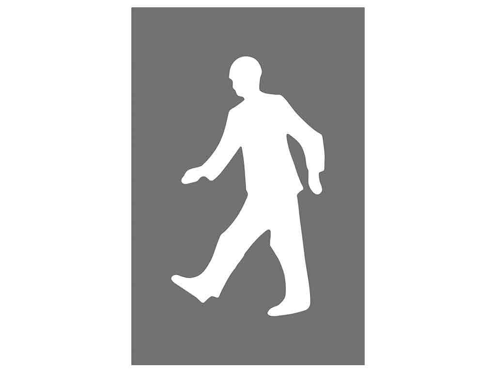 Kunststofskabelon, Fodgænger - Backner ApS