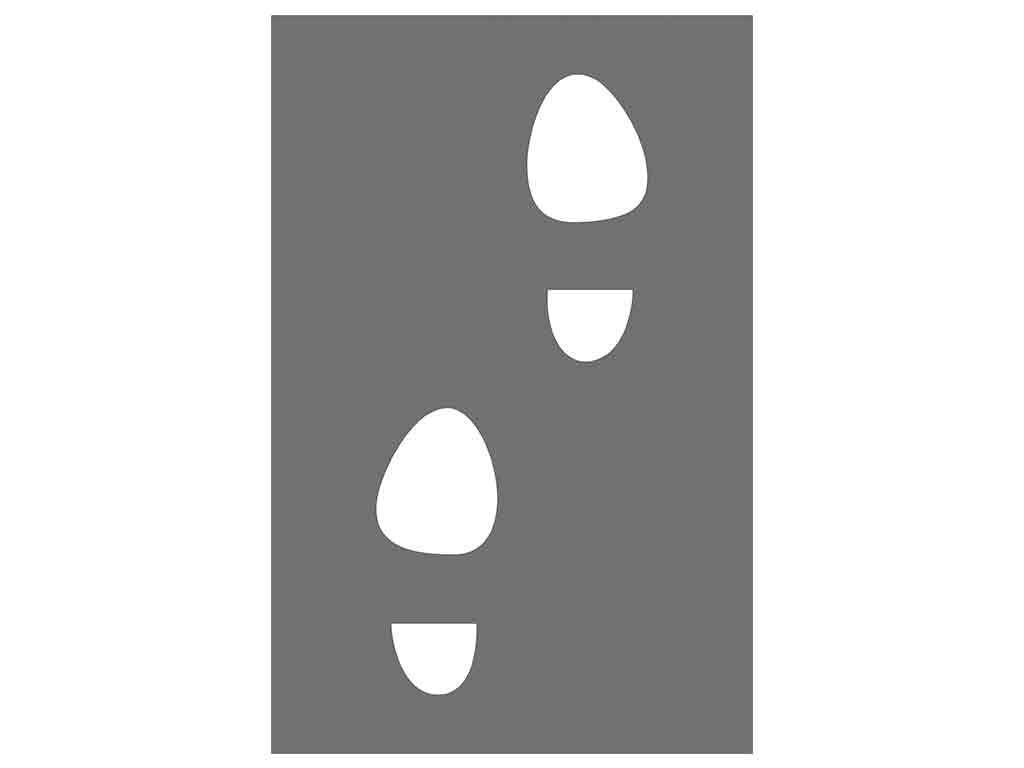 Kunststofskabelon, Fodspor - Backner ApS