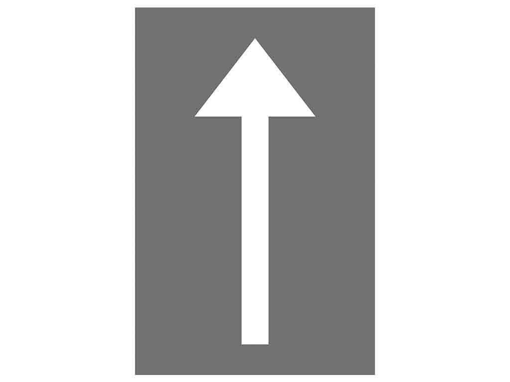 Kunststofskabelon, Lige pil - Backner ApS